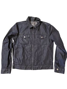 GAP Zip Front Denim Jacket. MEDIUM. Blue.